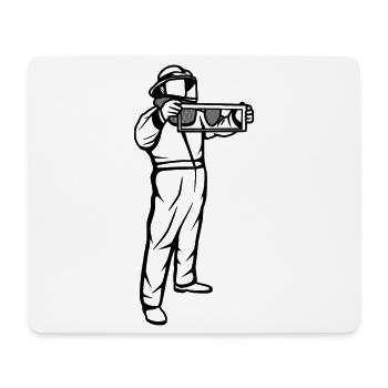 Beekeeper Sketch - Mouse Pad (horizontal) - white - Front
