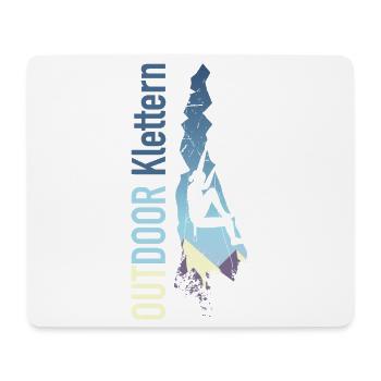 Outdoor Klettern - Mousepad (Querformat) - Weiß - Vorne