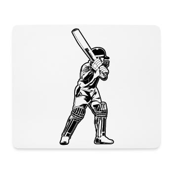 Croquis de cricket - Tapis de souris (format paysage) - blanc - Devant