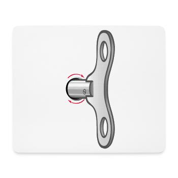 A key on the back - Mouse Pad (horizontal) - white - Front