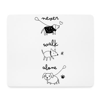 never walk alone - Mousepad (Querformat) - Weiß - Vorne