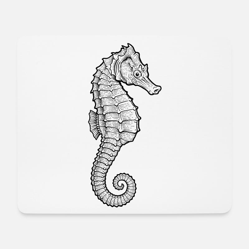 Sea horse - Mouse Pad (horizontal) - white