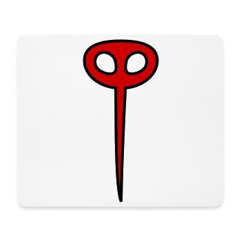 Moustique en rouge - Tapis de souris (format paysage) - blanc - Devant
