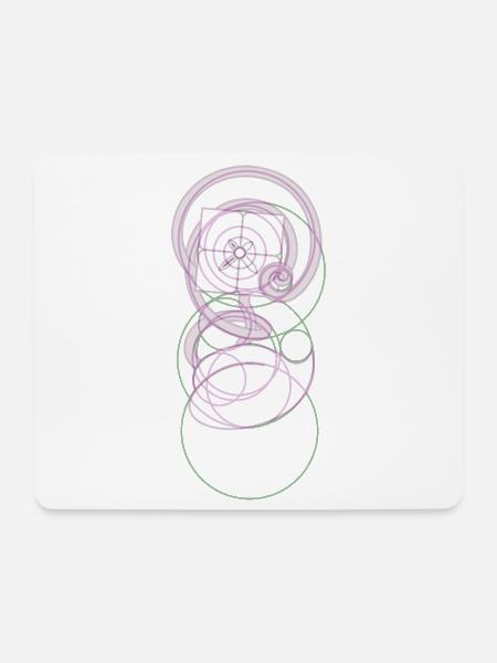 Blüte im Gleichgewicht – die Goldene Schnittblume - Mousepad (Querformat) - Weiß
