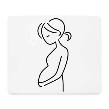 schwanger - Mousepad (Querformat) - Weiß - Vorne