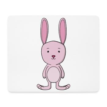Pastel Pink Bunny Cartoon Character - Mouse Pad (horizontal) - white - Front