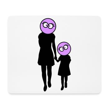 Family Silhouette Dear Children Parents Mom Dad - Mouse Pad (horizontal) - white - Front
