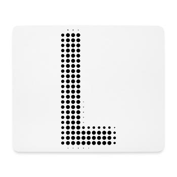Buchstabe L – Punktmuster Initial Design - Mousepad (Querformat) - Weiß - Vorne
