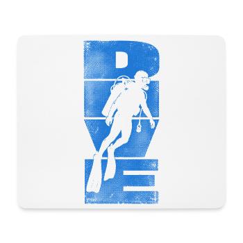 Deep Sea Diver Blue Silhouette - Mouse Pad (horizontal) - white - Front