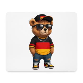 Deutschland bär Schwarz Rot Fan Art - Mousepad (Querformat) - Weiß - Vorne