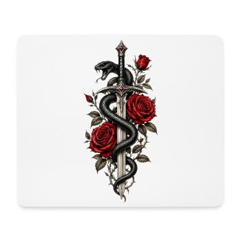 Serpent des Roses Épées - Tapis de souris (format paysage) - blanc - Devant