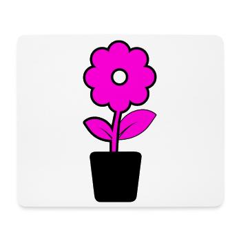 Blume - Mousepad (Querformat) - Weiß - Vorne