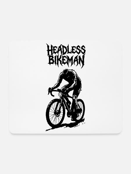 HeadlessBikeman_V2 - Mouse Pad (horizontal) - white