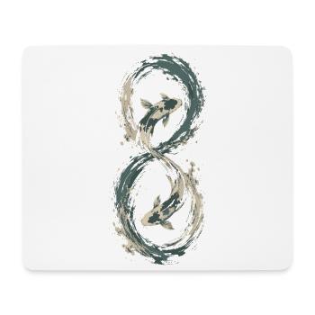 Koi-Unendlichkeitsfluss - Mousepad (Querformat) - Weiß - Vorne