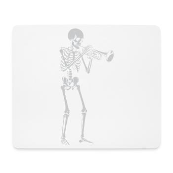 Skeleton spielt Trompete - Mousepad (Querformat) - Weiß - Vorne