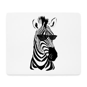 Zebra with sunglasses - Mouse Pad (horizontal) - white - Front