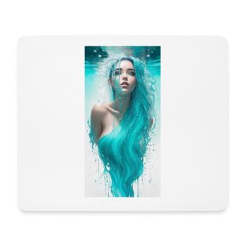 ätherische Halbkörperporträt einer Frau Wasser F - Mousepad (Querformat) - Weiß - Vorne