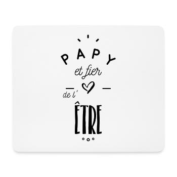 Papy et fier de l'être - Tapis de souris (format paysage) - blanc - Devant