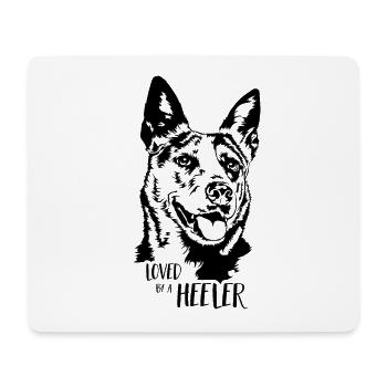 Australian Cattle Dog loved by a Heeler Wilsigns - Mouse Pad (horizontal) - white - Front