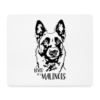 Aimé par un chien Malinois disant chien Wilsigns - Tapis de souris (format paysage) - blanc - Devant