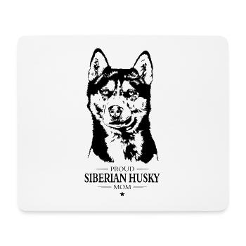Husky Sibérien Maman Chien Chien Wilsigns - Tapis de souris (format paysage) - blanc - Devant