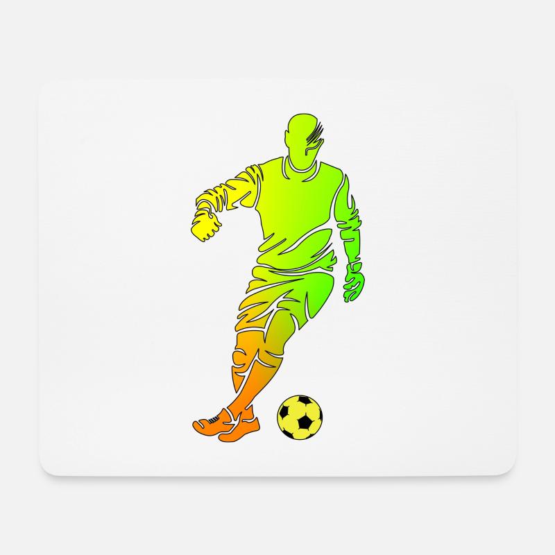 Fußball - Mousepad (Querformat) - Weiß