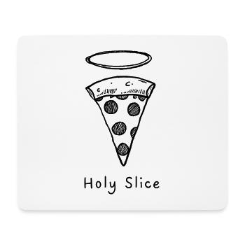 Holy Slice – Pizza aux lignes fines - Tapis de souris (format paysage) - blanc - Devant