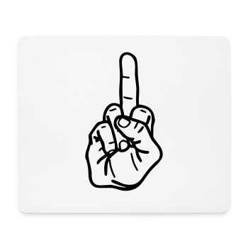 fuck you - Mousepad (Querformat) - Weiß - Vorne