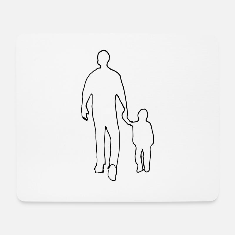 Vater und Sohn1 - Mousepad (Querformat) - Weiß