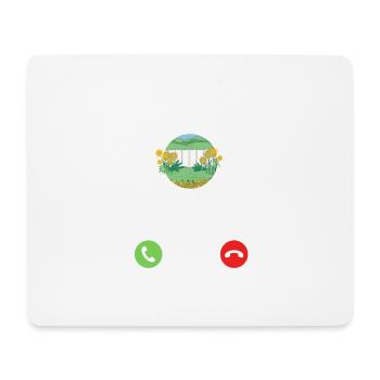 Wenn der Garten ruft muss ich los Sprüche Damen - Mousepad (Querformat) - Weiß - Vorne