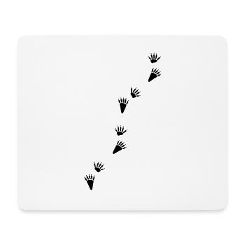 Raton laveur Wake Forest chasse piste d'impression de patte - Tapis de souris (format paysage) - blanc - Devant