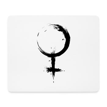 Symbol für Weiblich Symbol Venussymbol weiblich - Mousepad (Querformat) - Weiß - Vorne