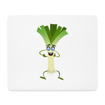 leeks legume smile drawing humor fun funny 210 - Mouse Pad (horizontal) - white - Front
