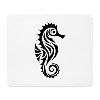 Kleines Knuffiges Seepferdchen Baby - Mousepad (Querformat) - Weiß - Vorne