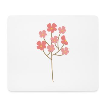 Blume - Mousepad (Querformat) - Weiß - Vorne