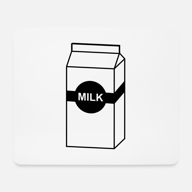 Milchtüte, Milk - Mousepad (Querformat) - Weiß