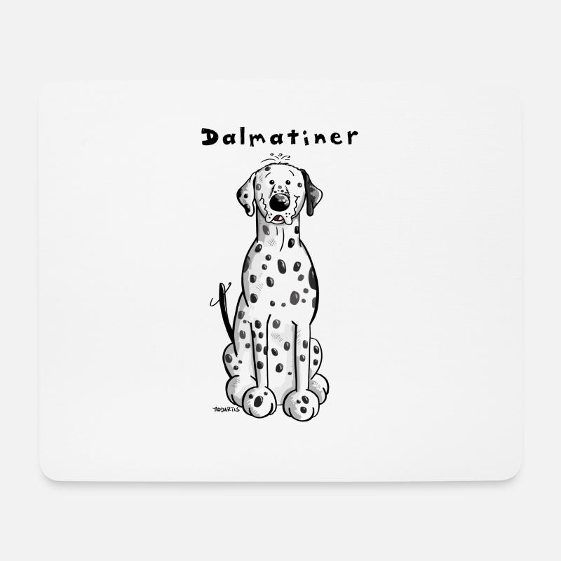 Knuffiger Dalmatiner - Mousepad (Querformat) - Weiß