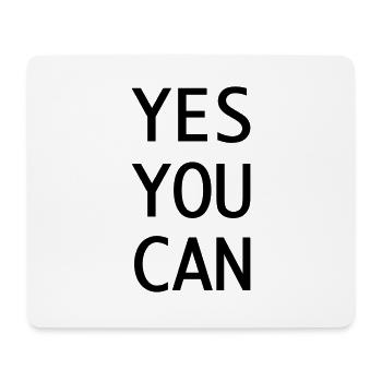 Yes you can - Tapis de souris (format paysage) - blanc - Devant