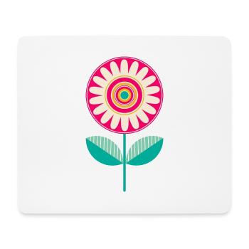 Cute Colorful Flower - Mouse Pad (horizontal) - white - Front