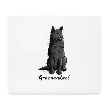 Drolliger Groenendael - Mousepad (Querformat) - Weiß - Vorne