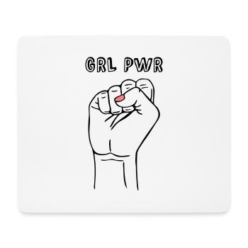Poing girl power - Tapis de souris (format paysage) - blanc - Devant