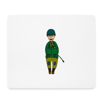 militar1 trimmed - Mouse Pad (horizontal) - white - Front