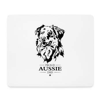 Aussie Dad Dogs Australian Shepherd Dog Wilsigns - Mouse Pad (horizontal) - white - Front