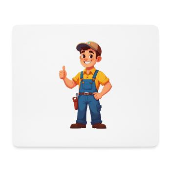 Mechanic or craftsman - Mouse Pad (horizontal) - white - Front