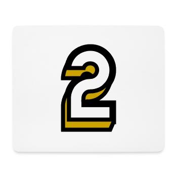 2. HAPPY BIRTHDAY. JOYEUX ANNIVERSAIRE. CHIFFRE - Tapis de souris (format paysage) - blanc - Devant