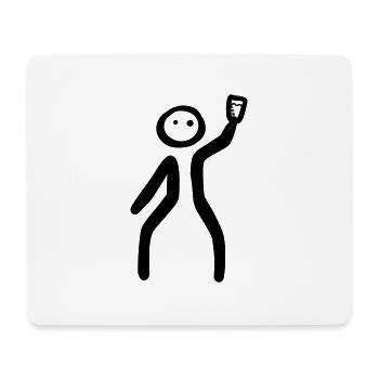 Jubel - Bonhomme Baton erhebt sein Glas - Mousepad (Querformat) - Weiß - Vorne