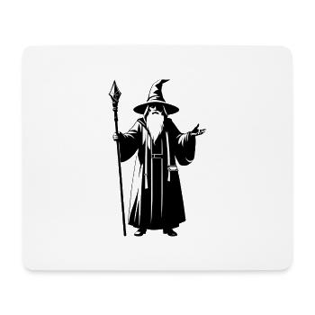 Wizard - Simple Fantasy Logo - Mouse Pad (horizontal) - white - Front