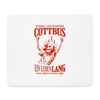 Cottbus Tradition Fußball Geschenk - Mousepad (Querformat) - Weiß - Vorne