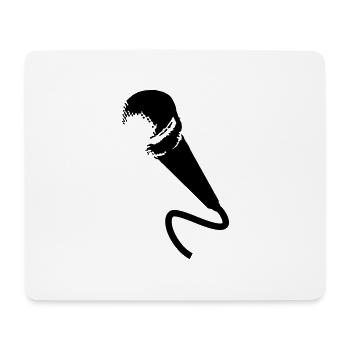 microphone - Mouse Pad (horizontal) - white - Front