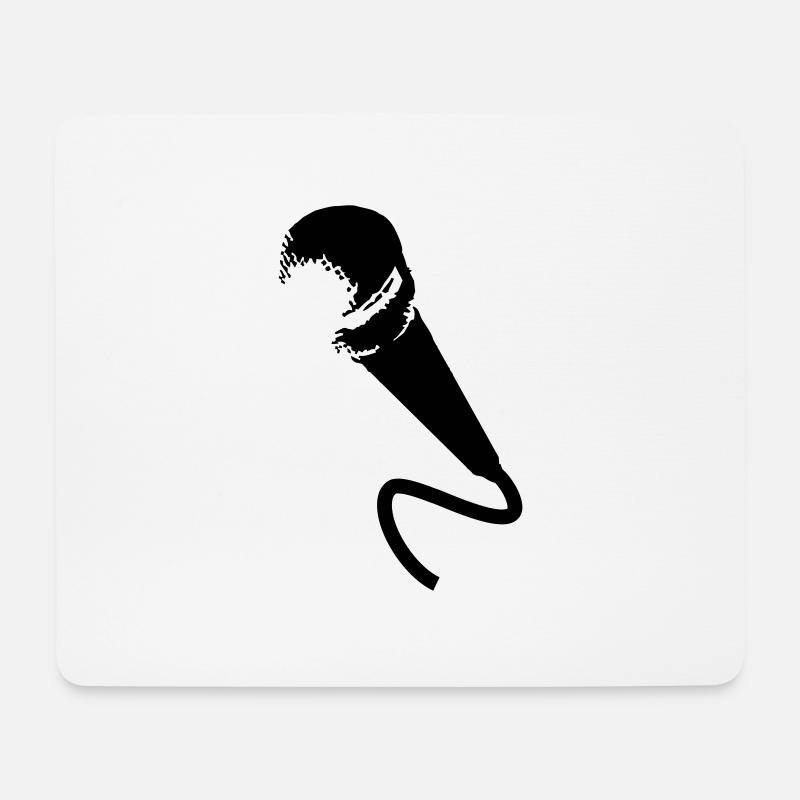 microphone - Mouse Pad (horizontal) - white